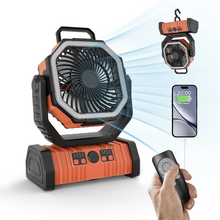 Outdoor Household Power Bank LED Light Camping Fan — f6 orange 20000 ma