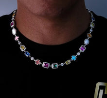 Gold-Plated Hip-Hop Gemstone Necklace — titanium necklace new