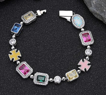 Gold-Plated Hip-Hop Gemstone Necklace — titanium necklace new