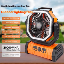 Outdoor Household Power Bank LED Light Camping Fan — f6 orange 20000 ma