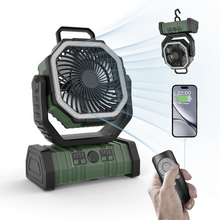 Outdoor Household Power Bank LED Light Camping Fan — f6 orange 20000 ma
